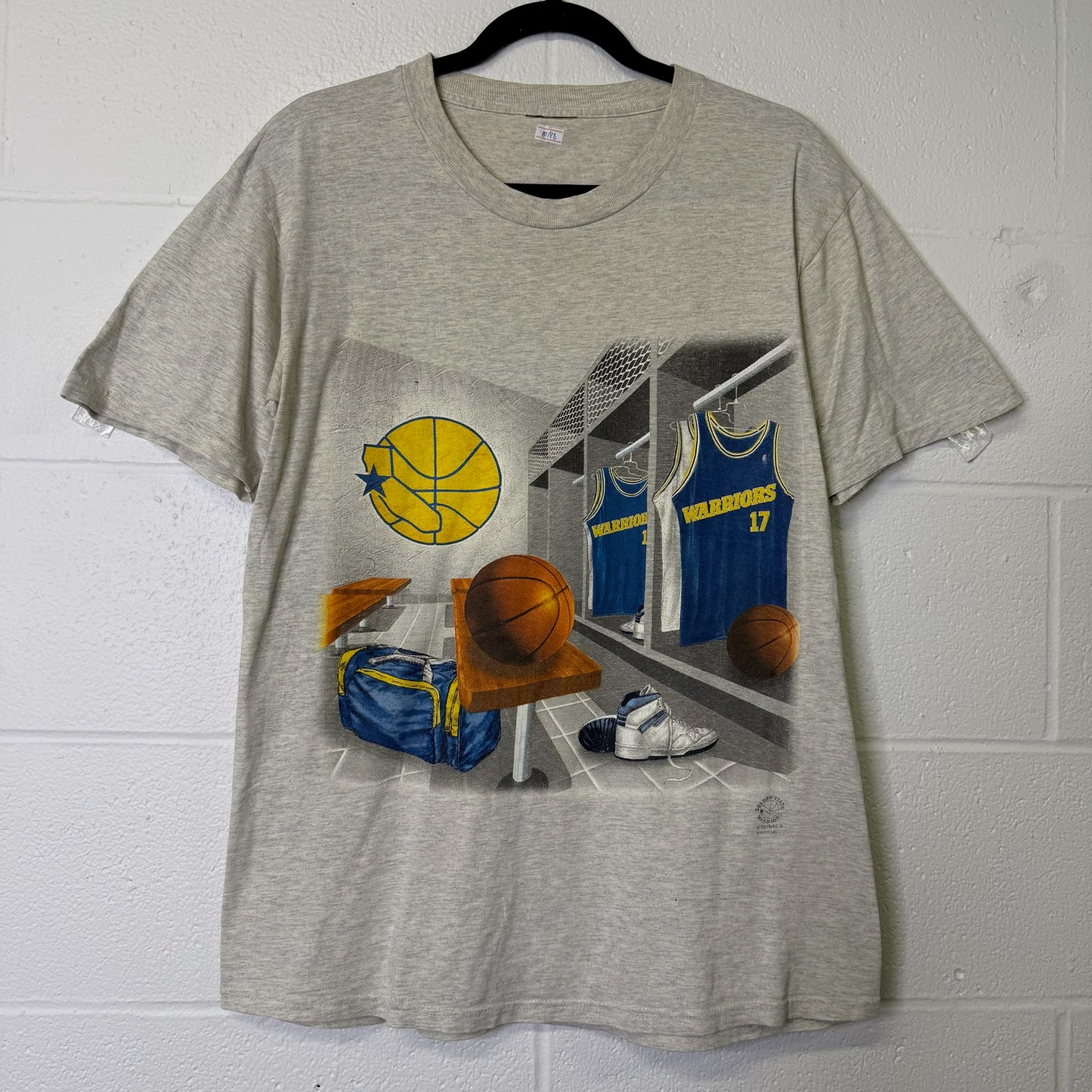 90's Golden State Warriors NBA Nutmeg T-Shirt Sz L (B667)