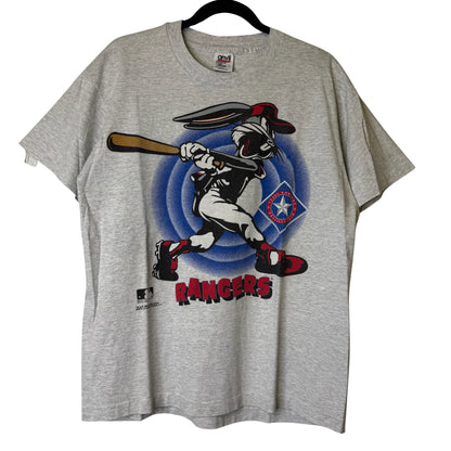 1993 Bugs Bunny Texas Rangers MLB T-shirt Sz L (B2403)