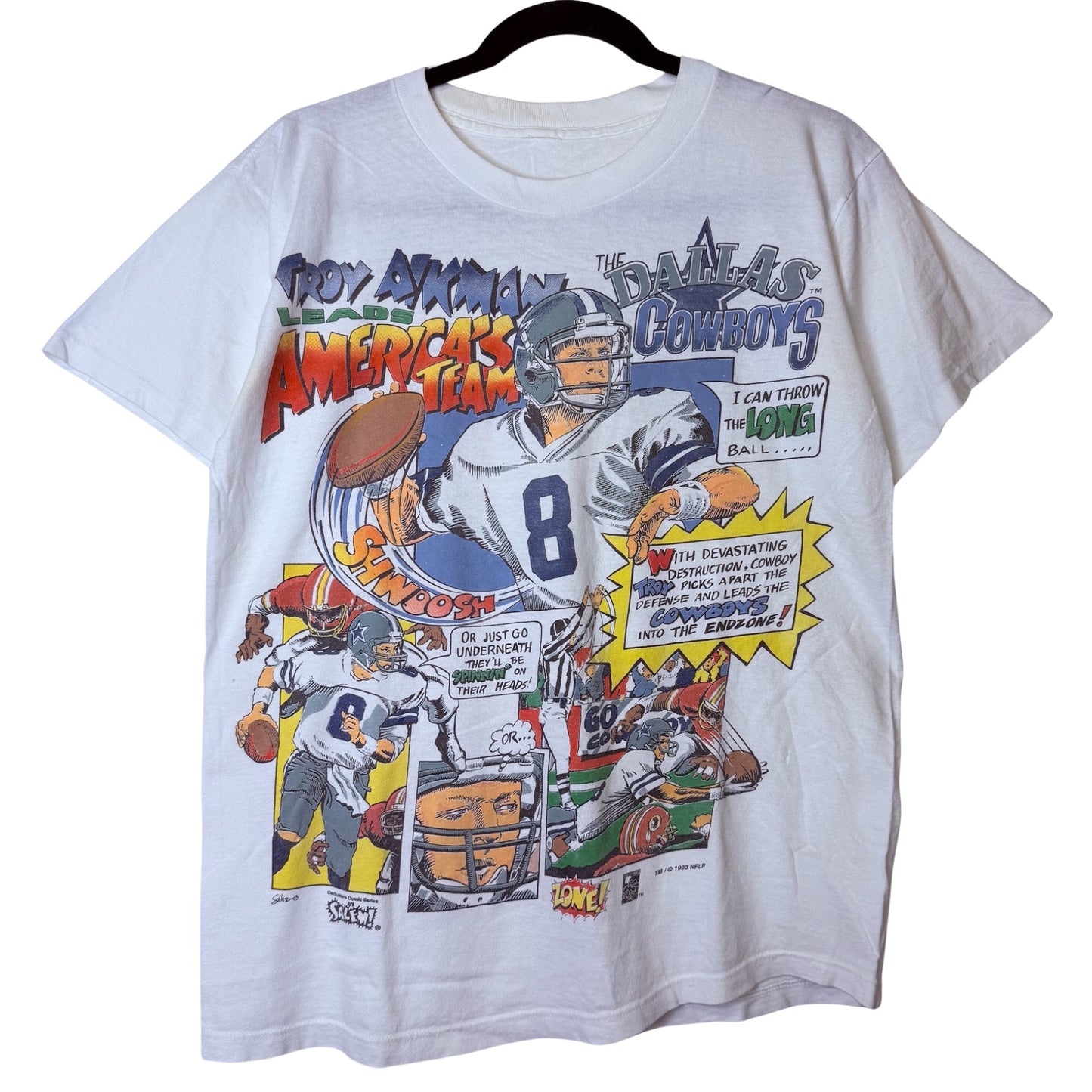 1993 Dallas Cowboys NFL Salem ComicT-shirt (B2339)