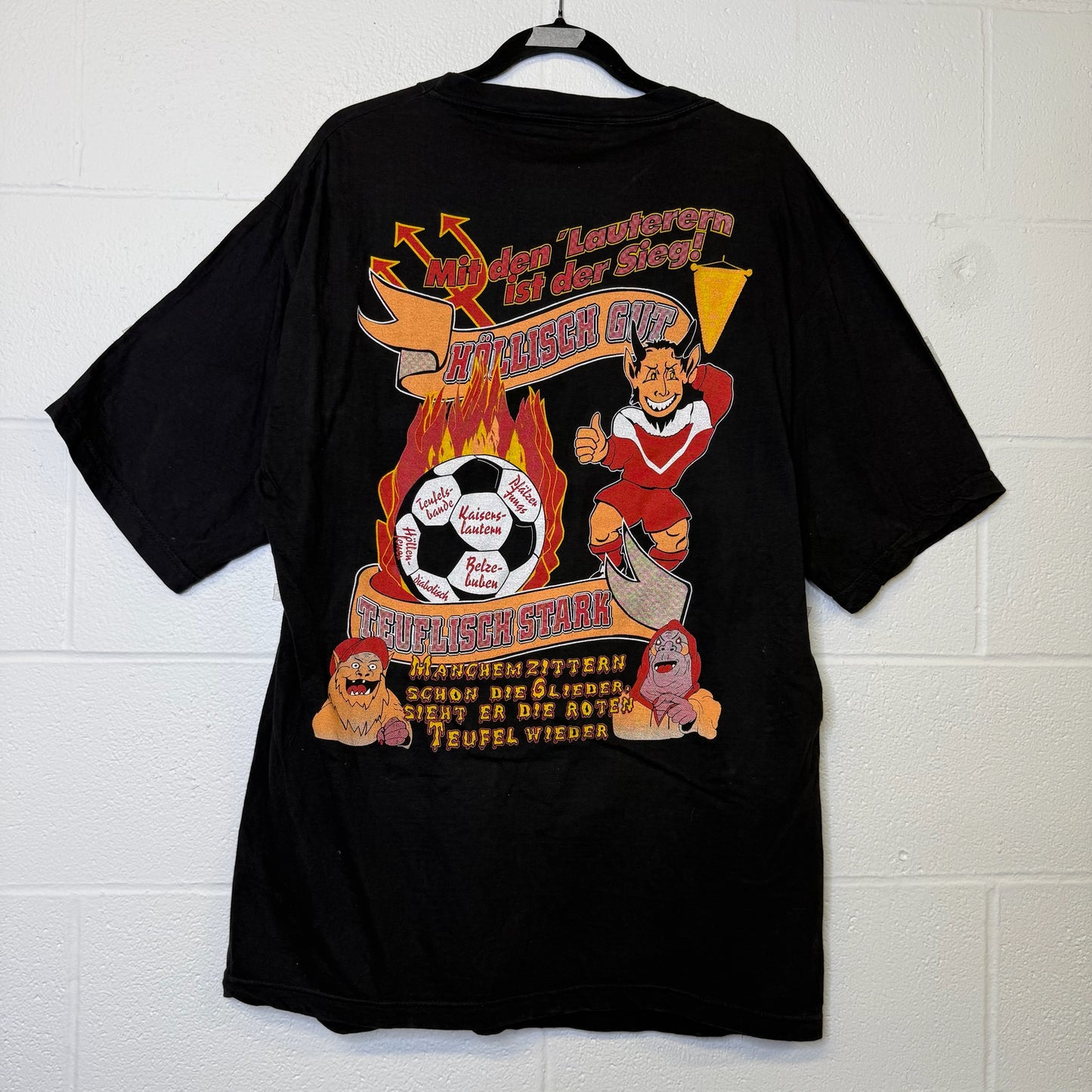 90's Kaiserlautern Red Devils Futbol T-Shirt Sz XL (A6357)