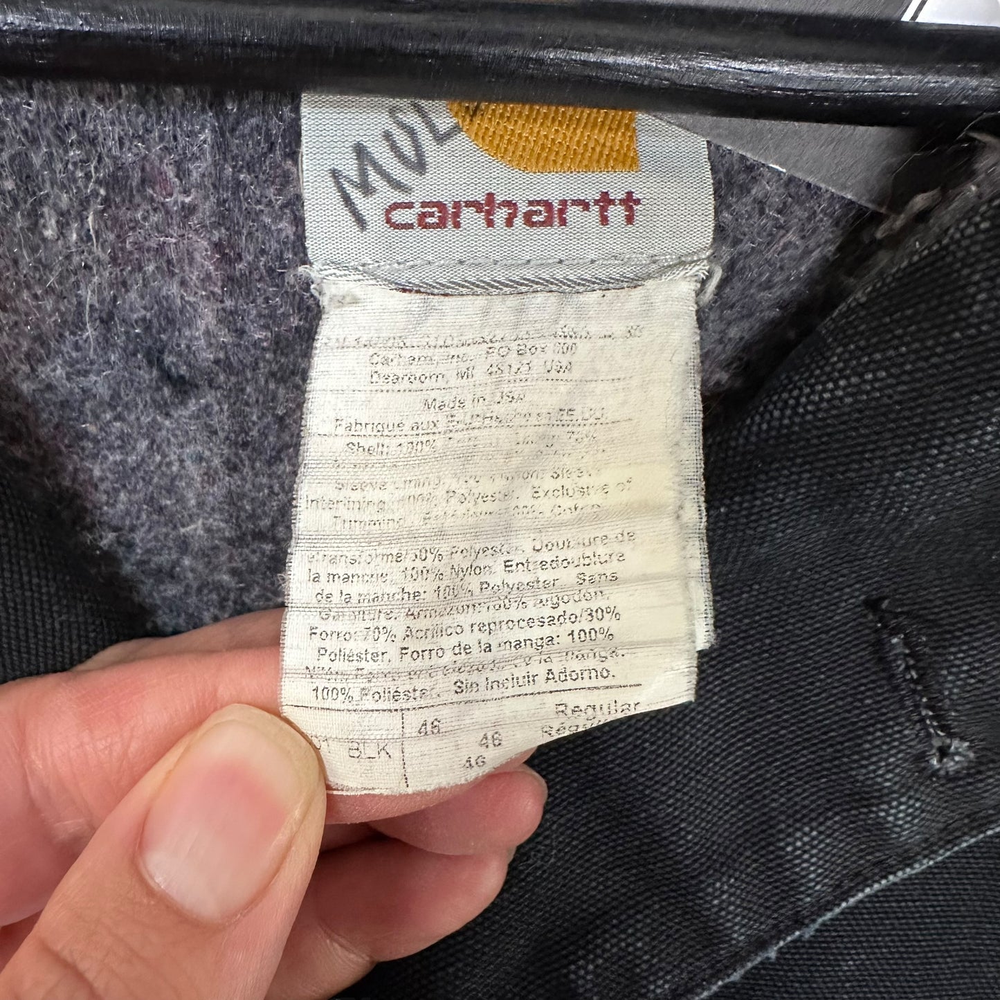 Carhartt Chore Jacket C01 BLK Sz 46 (A5824)