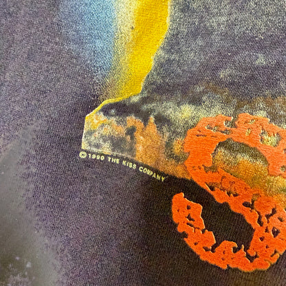 1990 KISS Rocks Hot in the Shade Tour T-Shirt Sz L (B380)