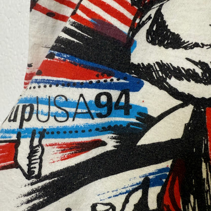 1994 FIFA World Cup AOP Soccer T-Shirt Sz L (B603)