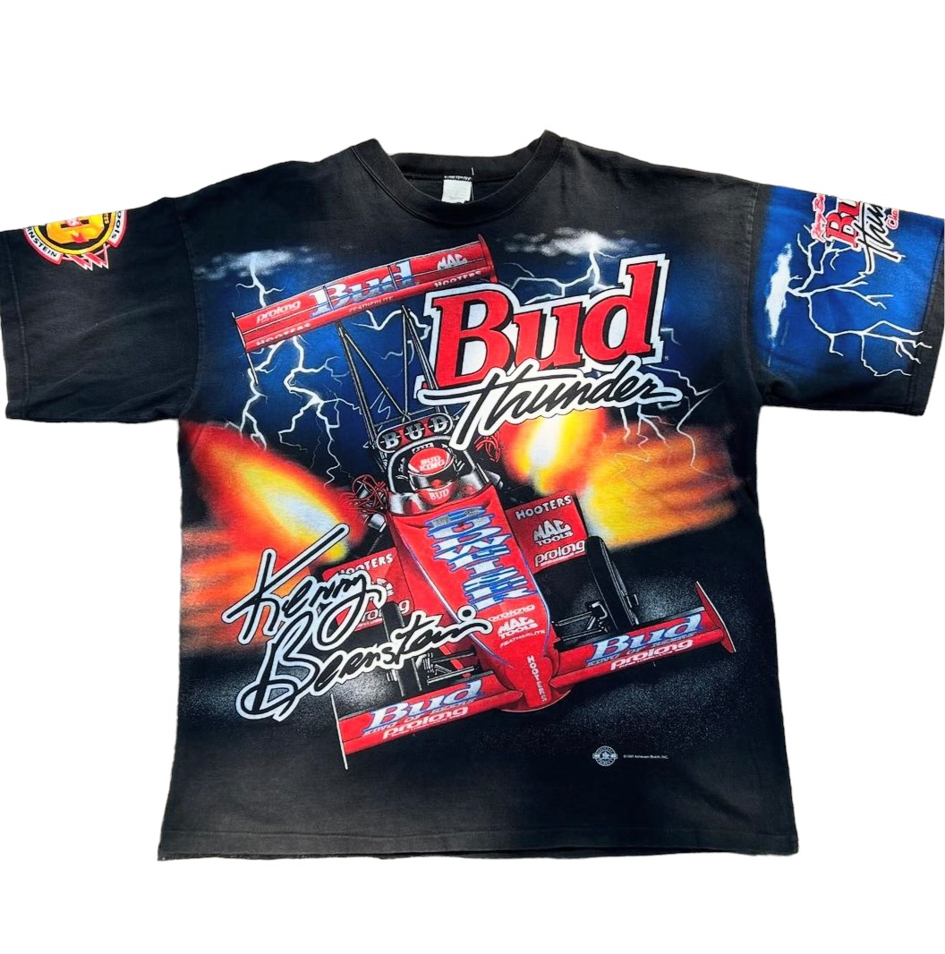 1997 Budweiser Thunder AOP T-Shirt Sz 2XL (A5862)