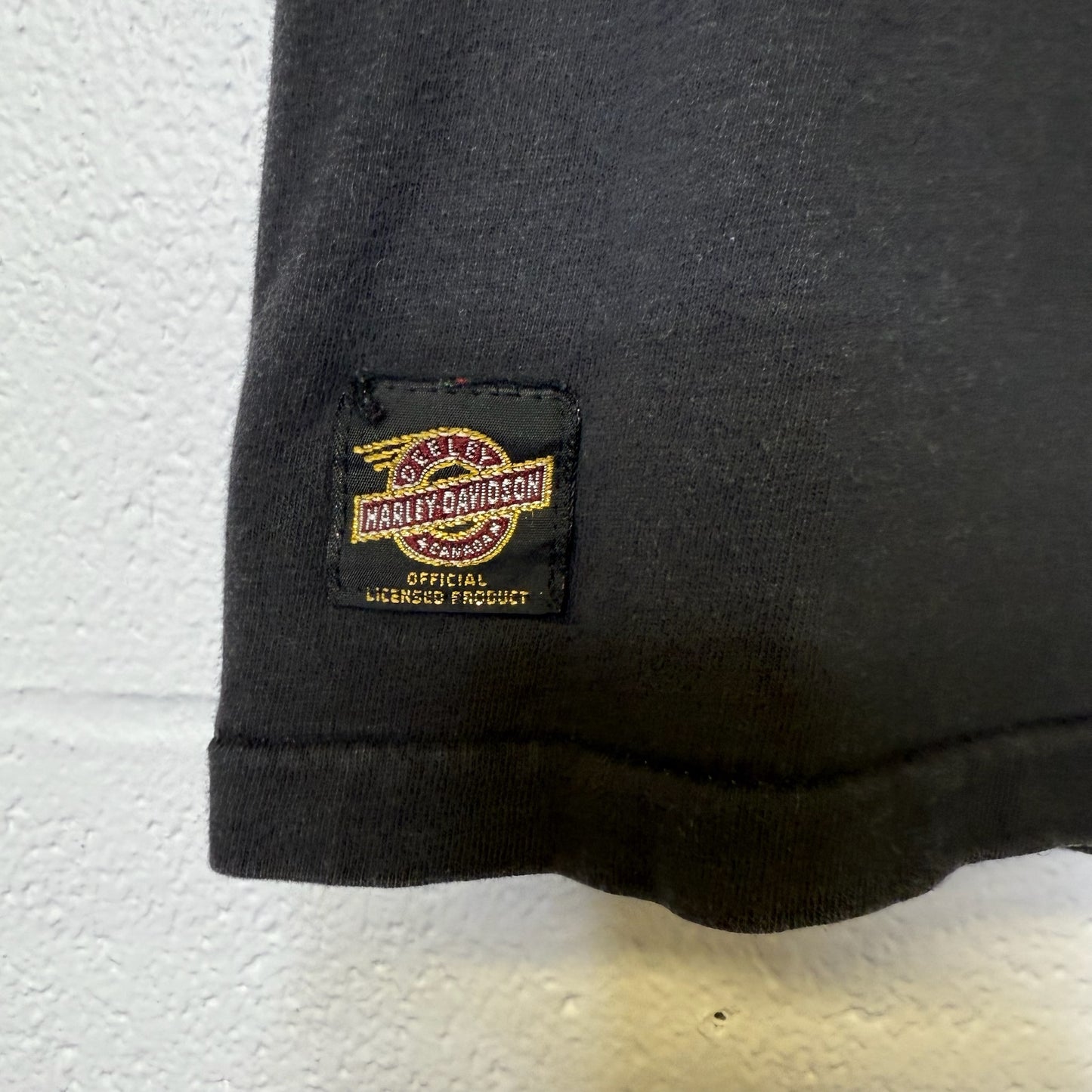 90's Harley Davidson Kane's Calgary Canada Eagle T-Shirt Sz L (B633)