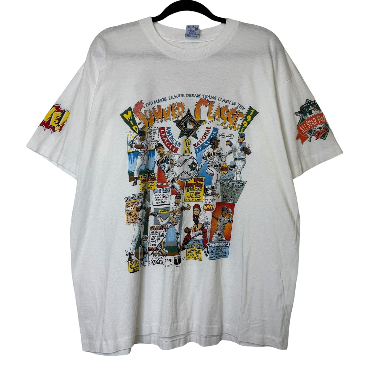 1993 MLB All Star Salem Comic Book T-shirt Sz XL (B1773)