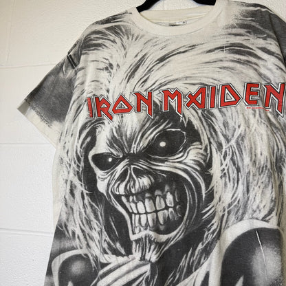 90's Iron Maiden All Over Print AOP T-Shirt XL