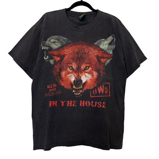 90's NWO Wolf Pack WCW T-shirt Sz L (B587)