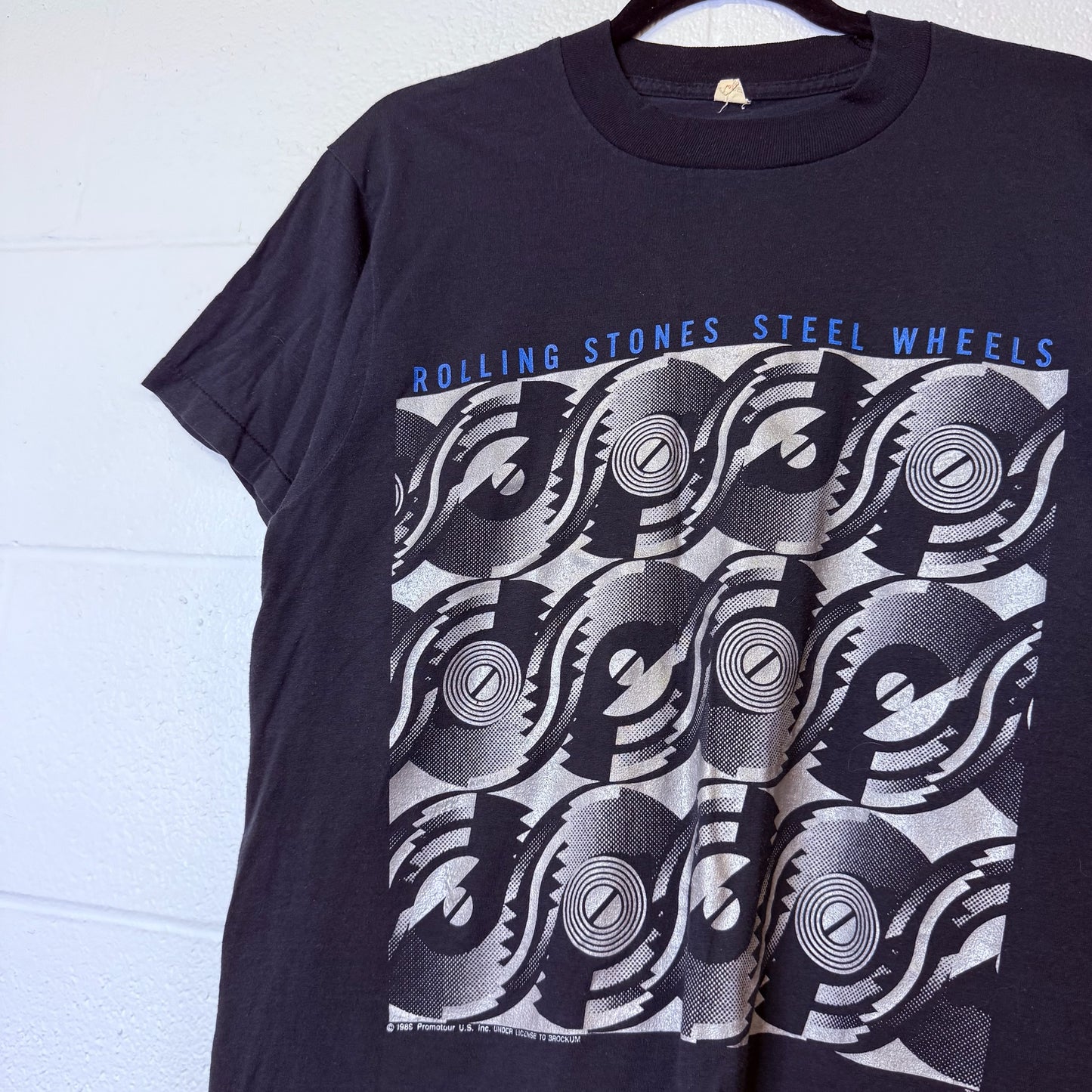 1989 The Rolling Stones Steel Wheels Band T-shirt Sz L