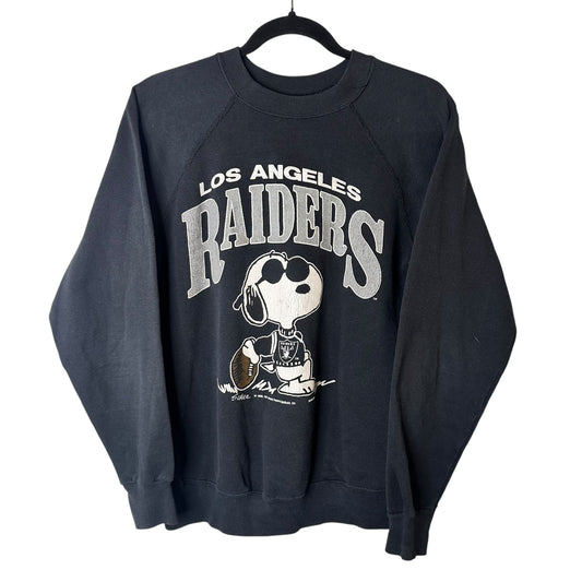 80's Snoopy Los Angeles Raiders NFL Crewneck Sz M (A8086)