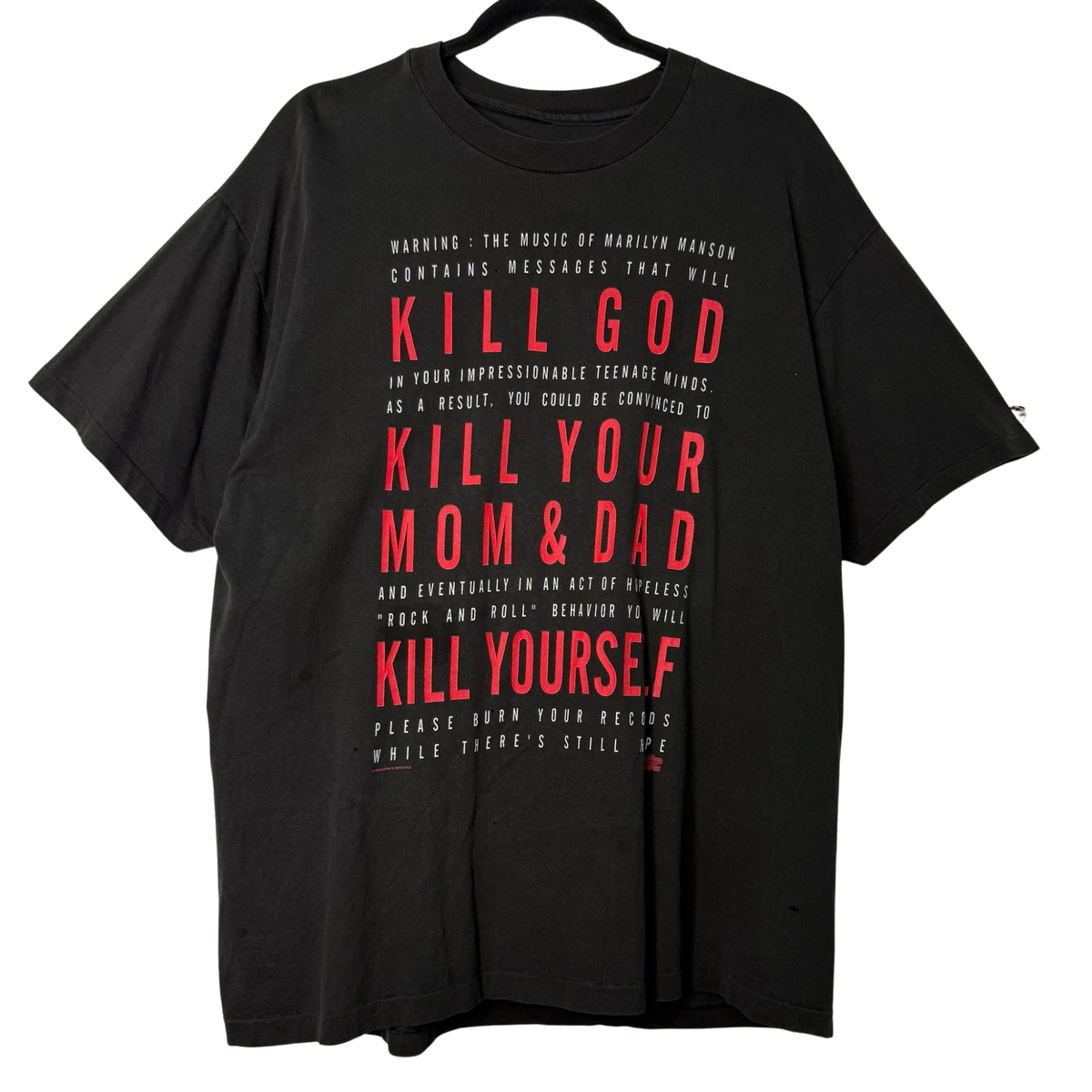 90s Marilyn Manson Kill God Band T-Shirt Sz L