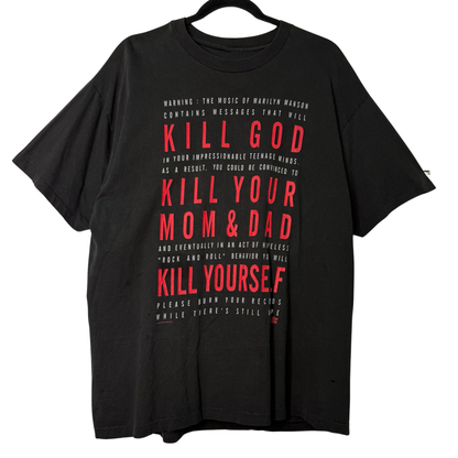 90s Marilyn Manson Kill God Band T-Shirt Sz L
