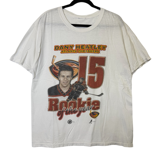 2002 Dany Heatley NHL Rookie Atlanta Thrashers T-Shirt Sz XL (B2869)