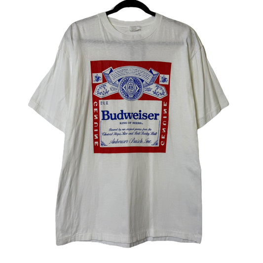 90's Budweiser Beer T-Shirt Sz L (B068)