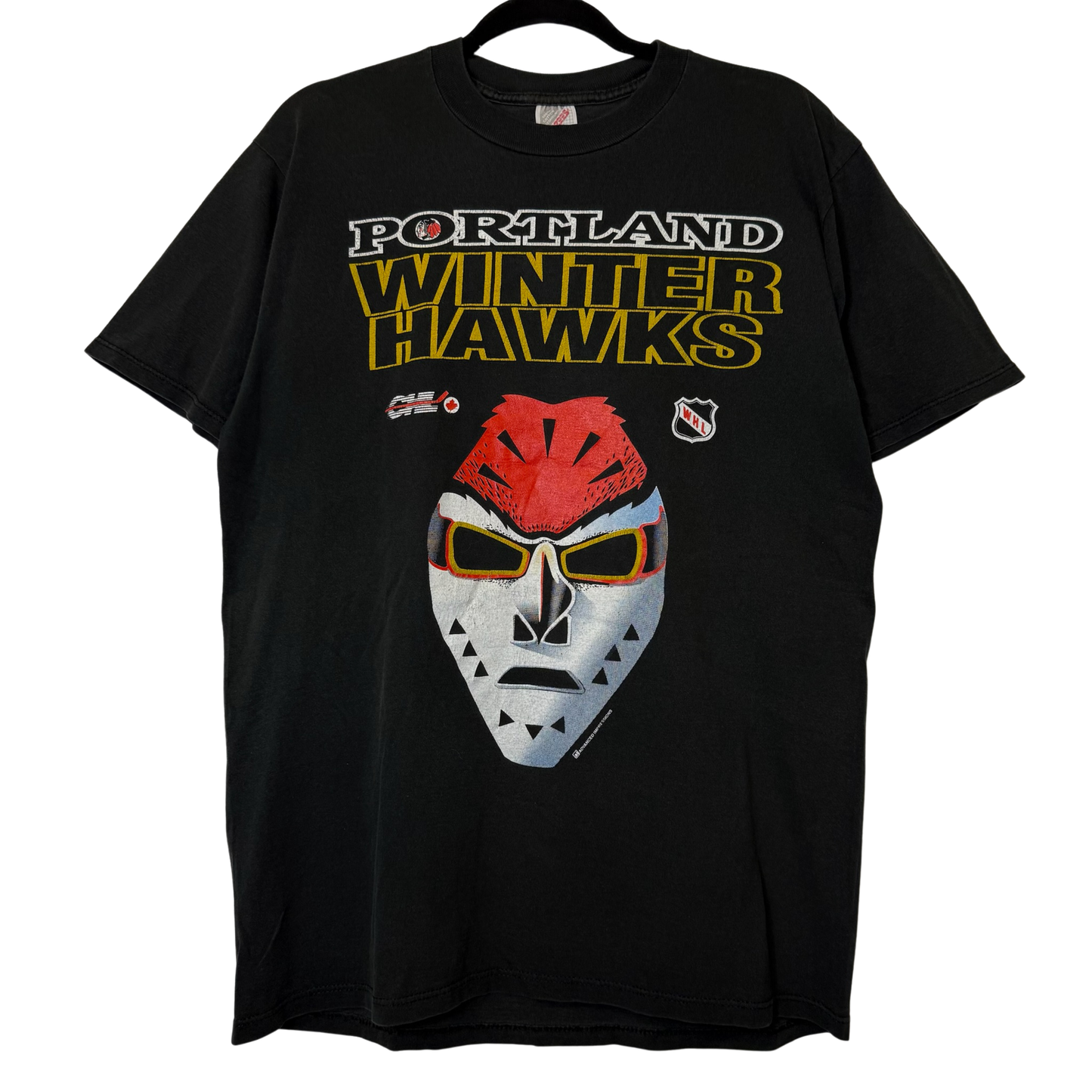 90s Portland Winterhawks Minor League Hockey T-Shirt Sz L (B2821)