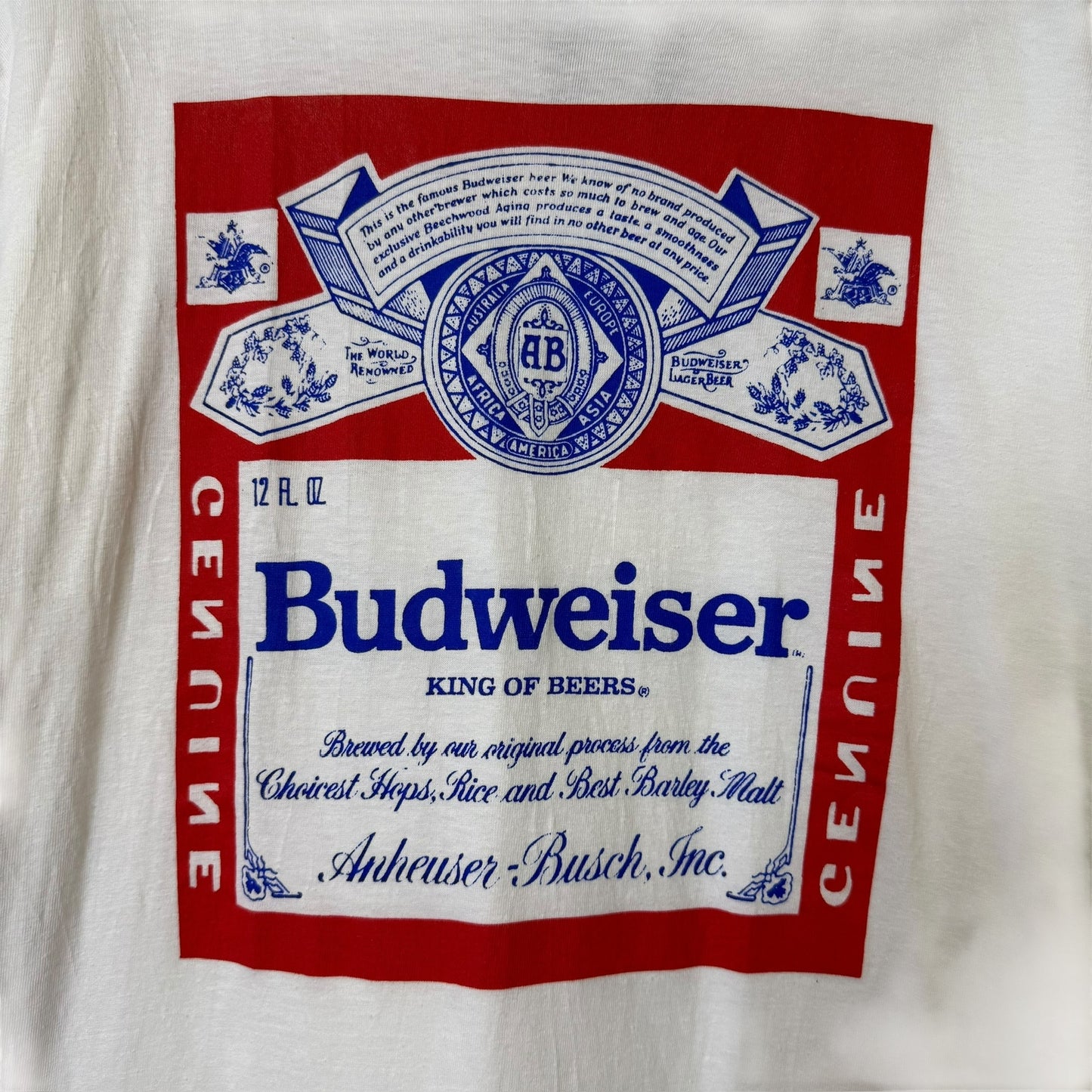90's Budweiser Beer T-Shirt Sz L (B068)