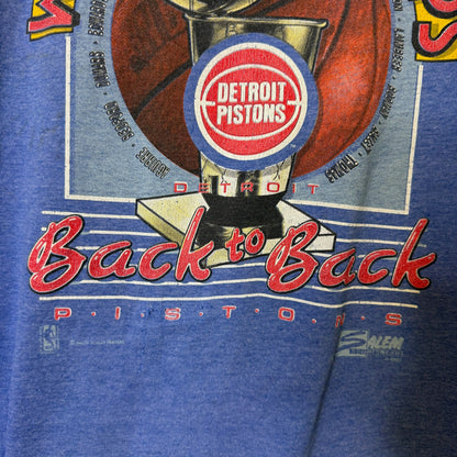 1990 Detroit Pistons Salem NBA T-Shirt Sz XL (B2190)