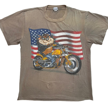 1997 Tasmanian Devil Harley Davidson Motorcycle T-shirt Sz L (A5698)