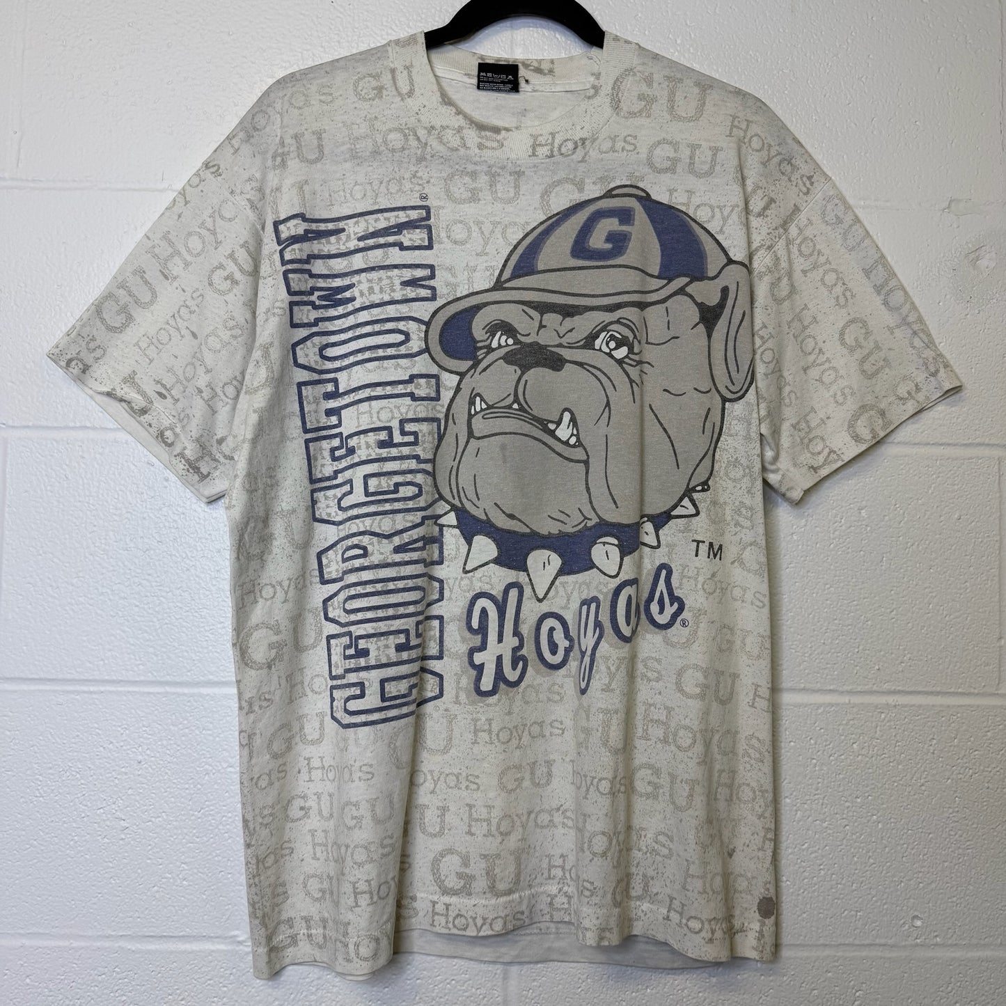 90's Georgetown Hoyas NCAA AOP T-Shirt Sz XL (B2166)