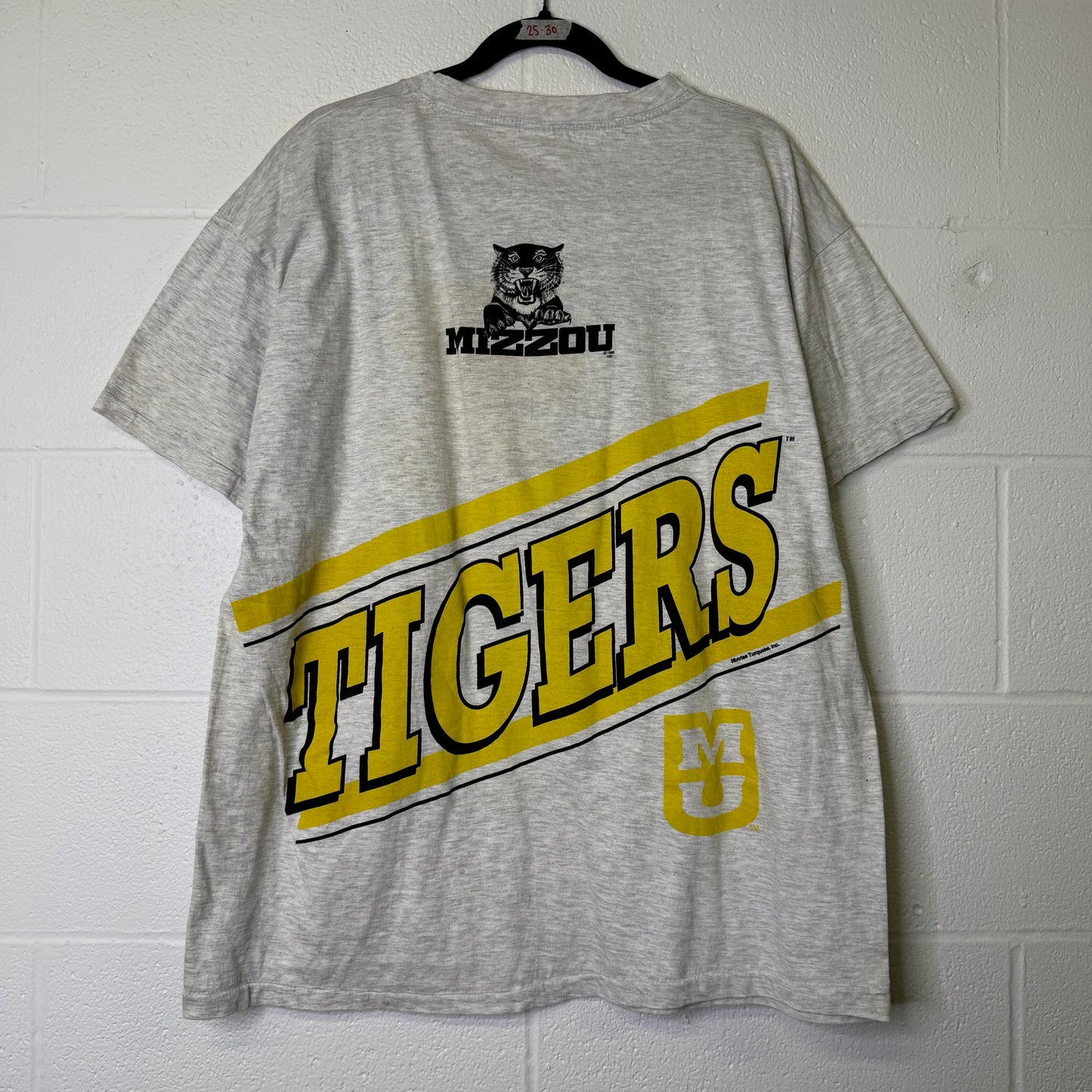 90's Missouri Tigers NCAA T-shirt Sz 2XL (B1676)