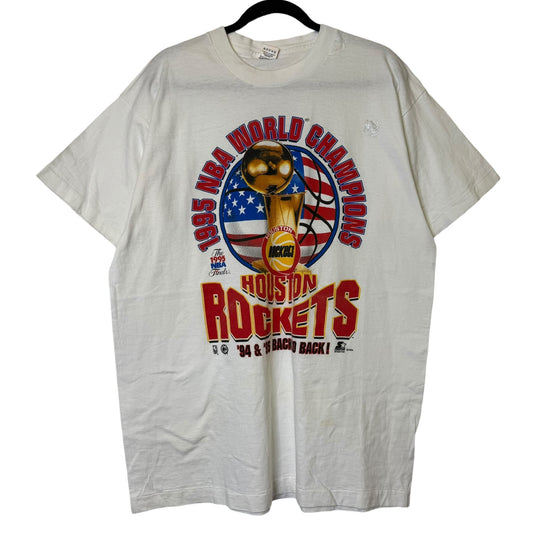 1995 Houston Rockets Championship NBA T-Shirt Sz XL (B2201)