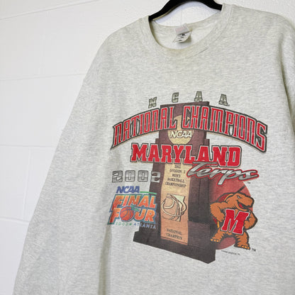 2002 NCAA Final Four Basketball Crewneck Sz L (B2319)