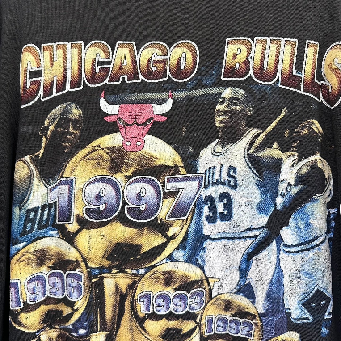 1997 Chicago Bulls Bootleg Rap T-Shirt Sz 2XL