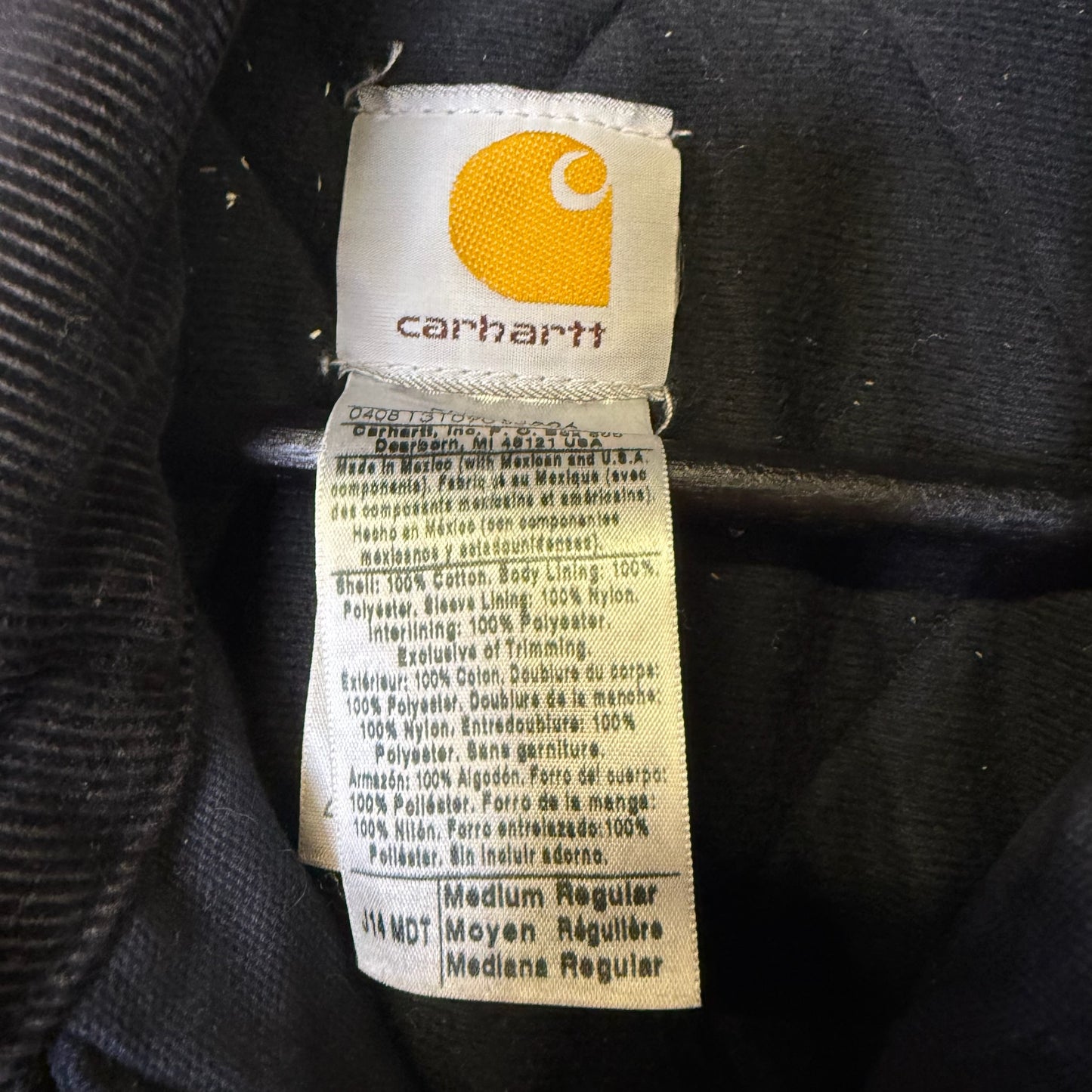 Carhartt Santa Fe J14 MDT Jacket Sz M (B1784) Navy Blue