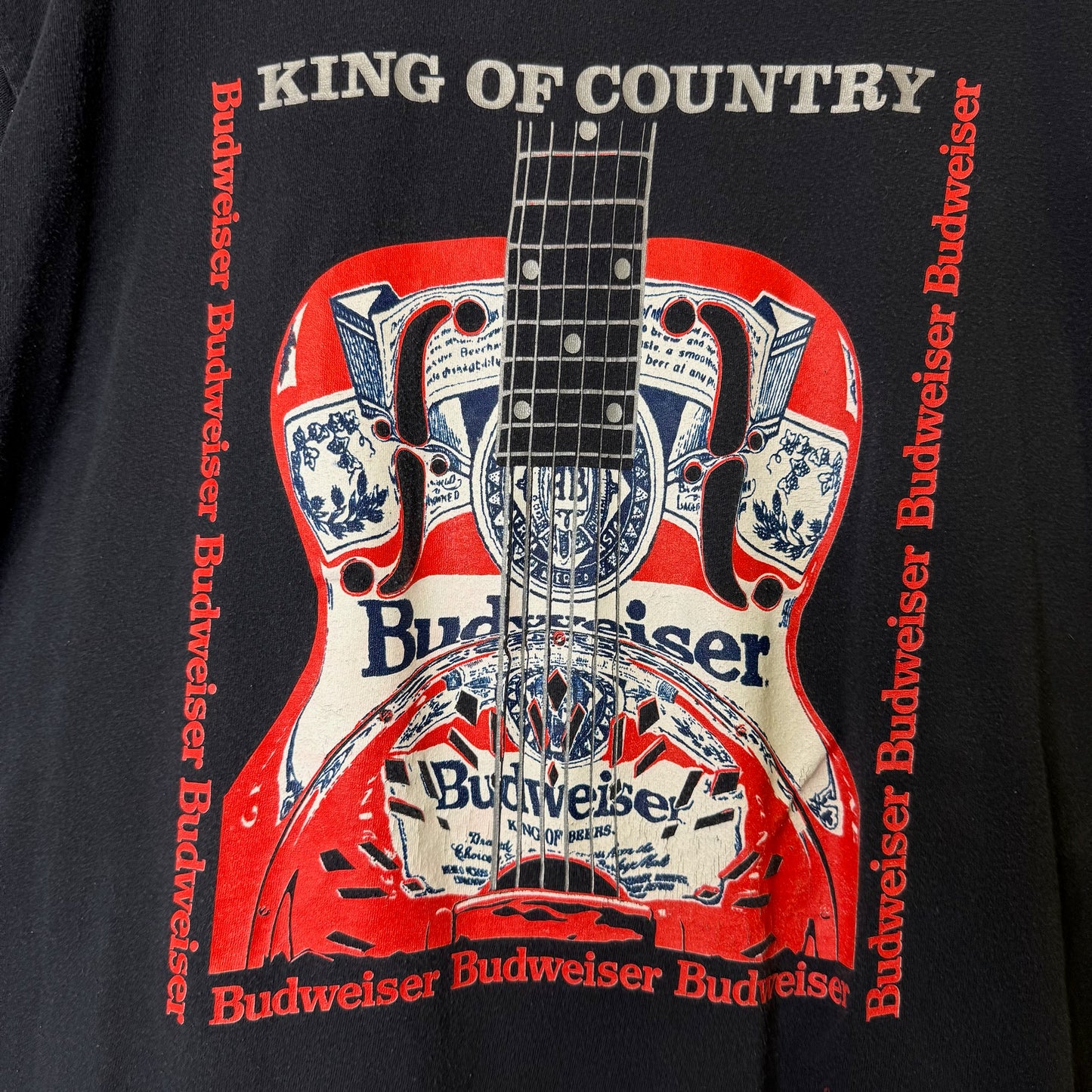 90's Budweiser Guitar T-shirt Sz XL (B1407)