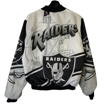 90s Los Angeles Raiders NFL Chalkline Fanimation Jacket