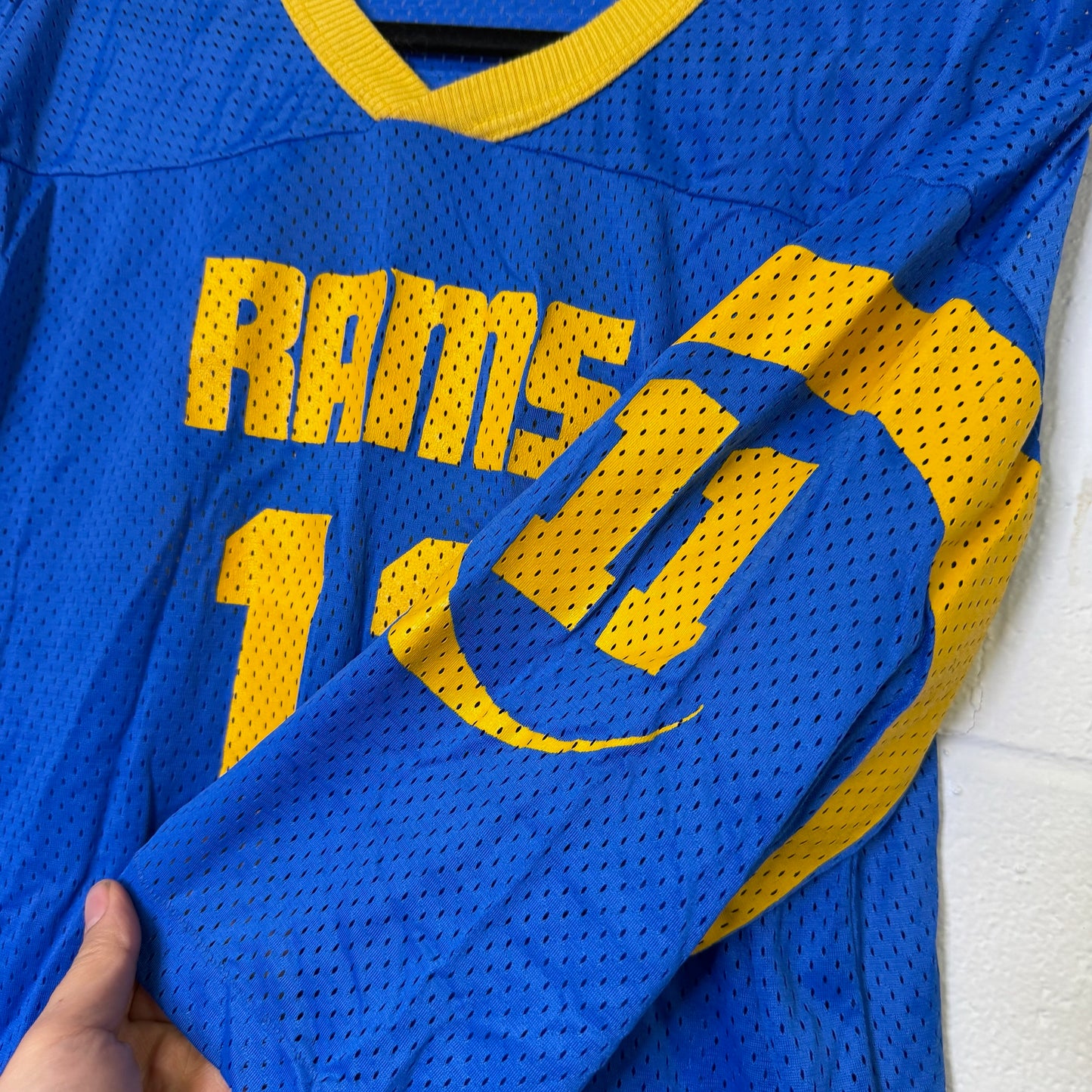 Vintage 80’s NFL Los Angeles Rams Jim Everett Football Jersey Sz L (B2484)