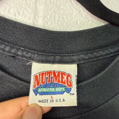 90s Atlanta Hawks Dominique Wilkins Nutmeg NBA Stats T-Shirt Sz L