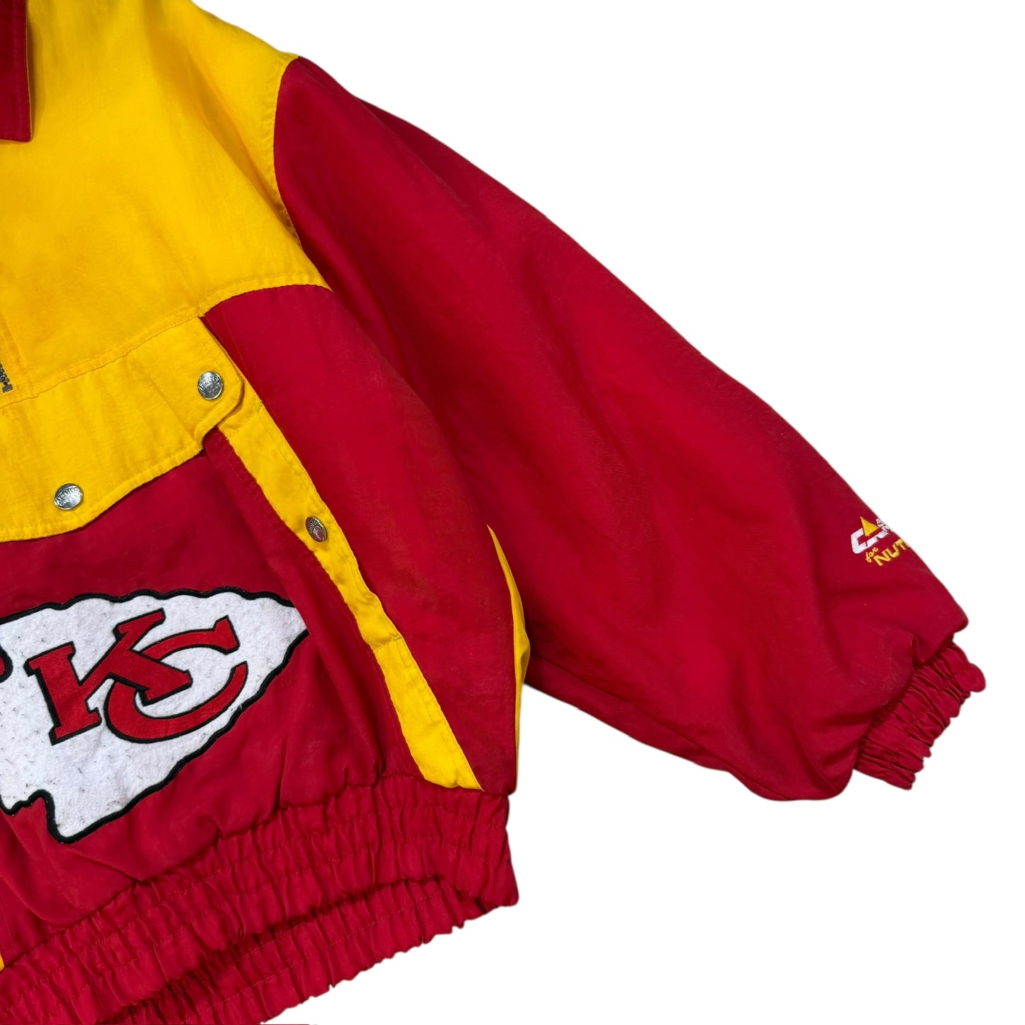 90s Kansas City Chiefs NFL Jacket Nutmeg Sz M
