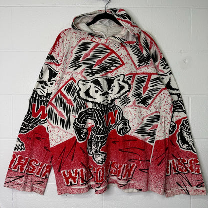 90s Wisconsin Badgers NCAA AOP Shirt Sz XL (B2700)