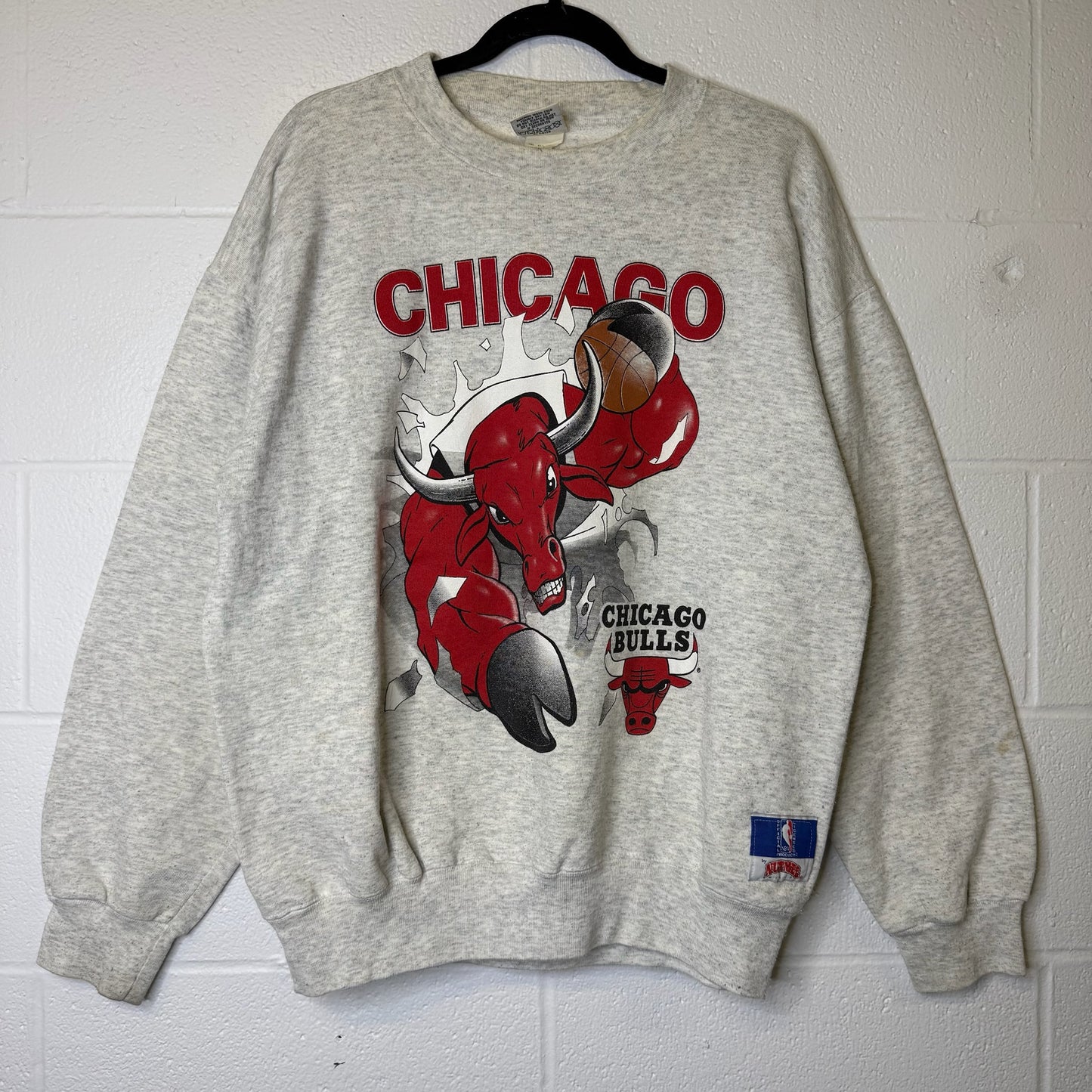 90s Chicago Bulls NBA Nutmeg Breakthrough Crewneck Sz L (B2086)