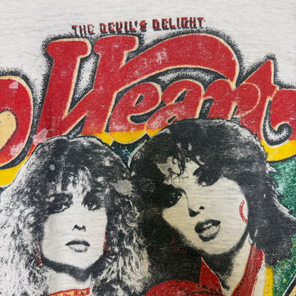 80s Heart Band Raglan Shirt Sz L (B2844)
