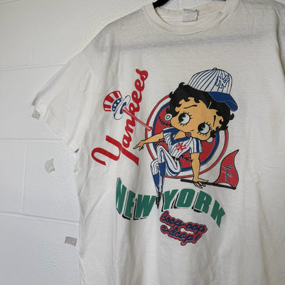 90s Betty Boop New York Yankees MLB T-shirt (B2370)