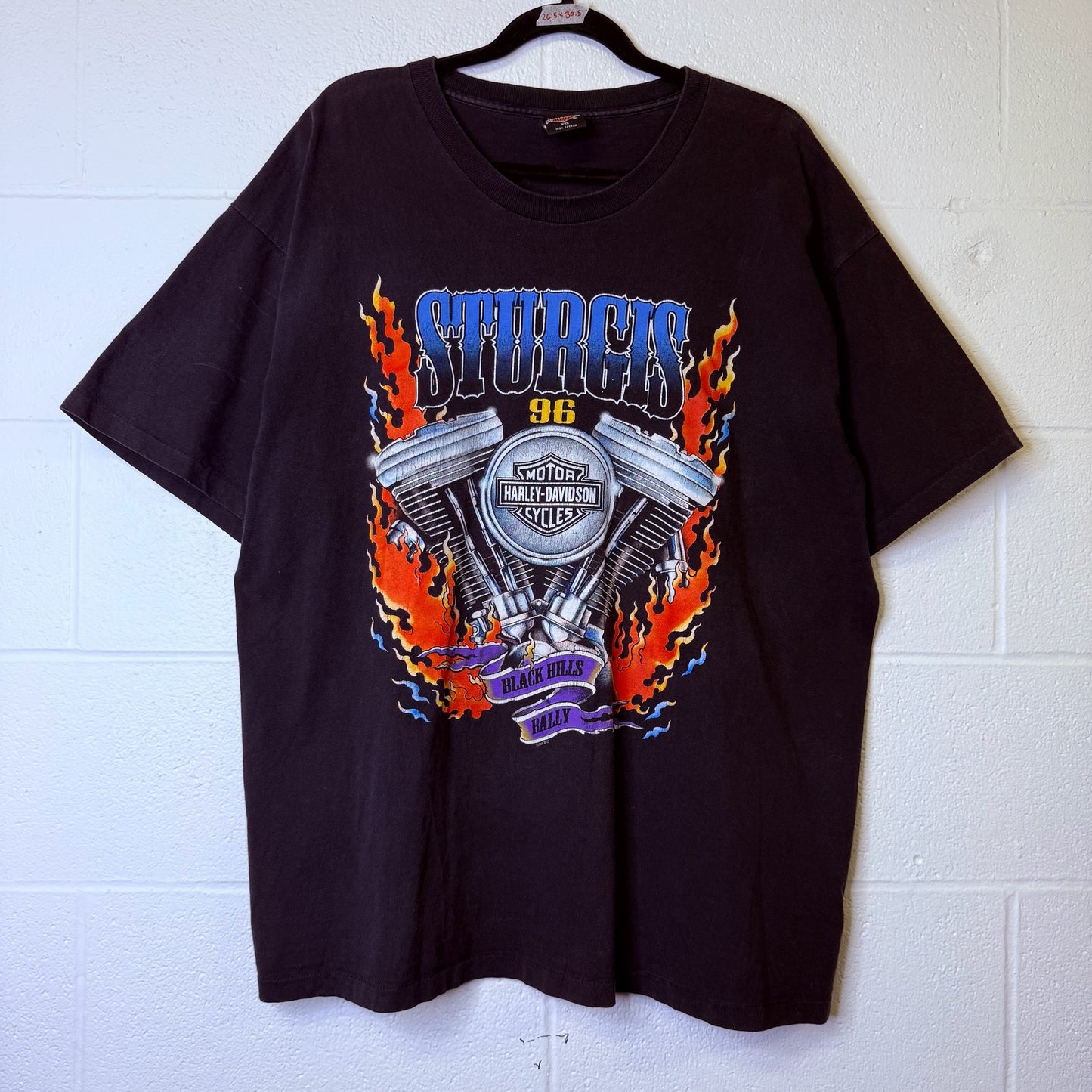 1996 Sturgis Black Hills Rally T-Shirt Sz XXL (B1992)