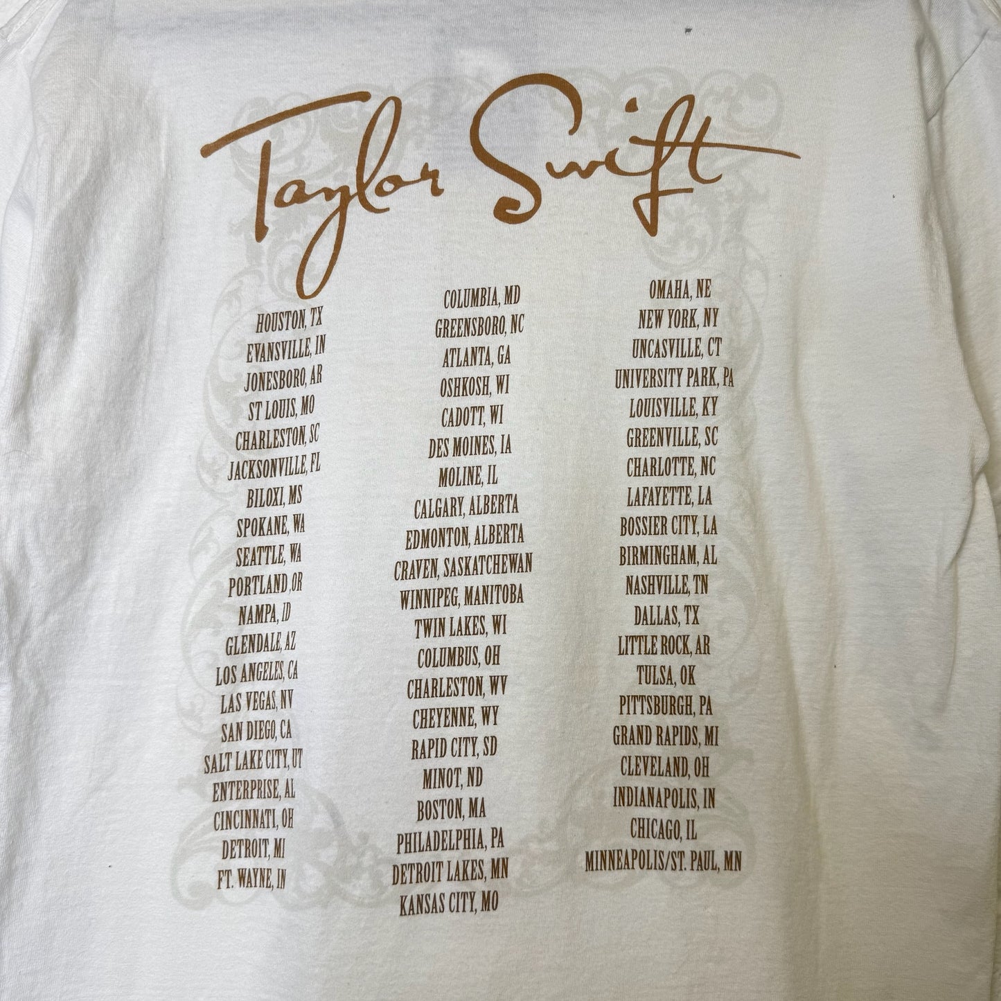 2009 Taylor Swift Tour T-Shirt Sz M (A9887)