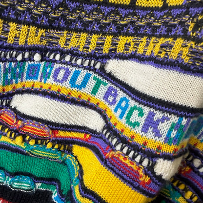 Genuine Coogi Australia Print Limited Edition Knit Sweater Sz S (B2401)
