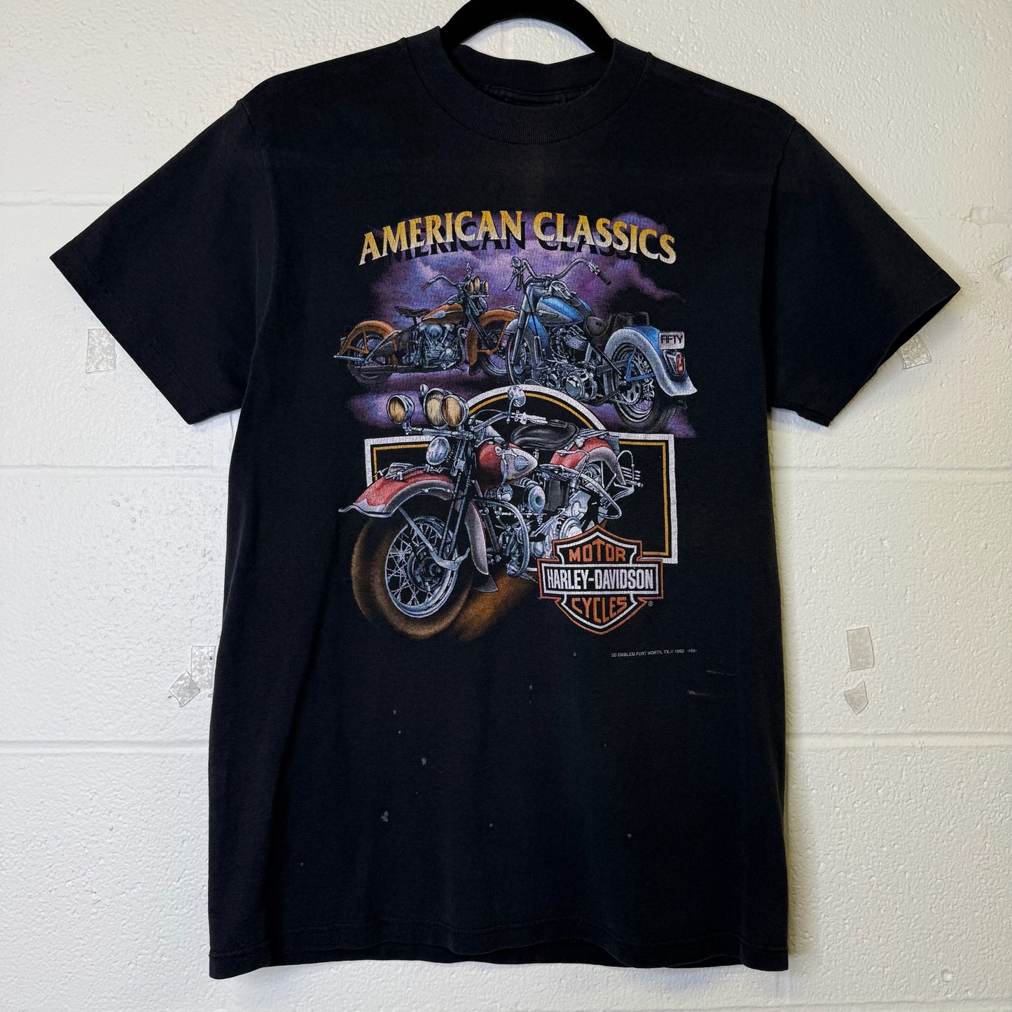 1992 Harley Davidson 3D Emblem T-Shirt Sz M (A9711)