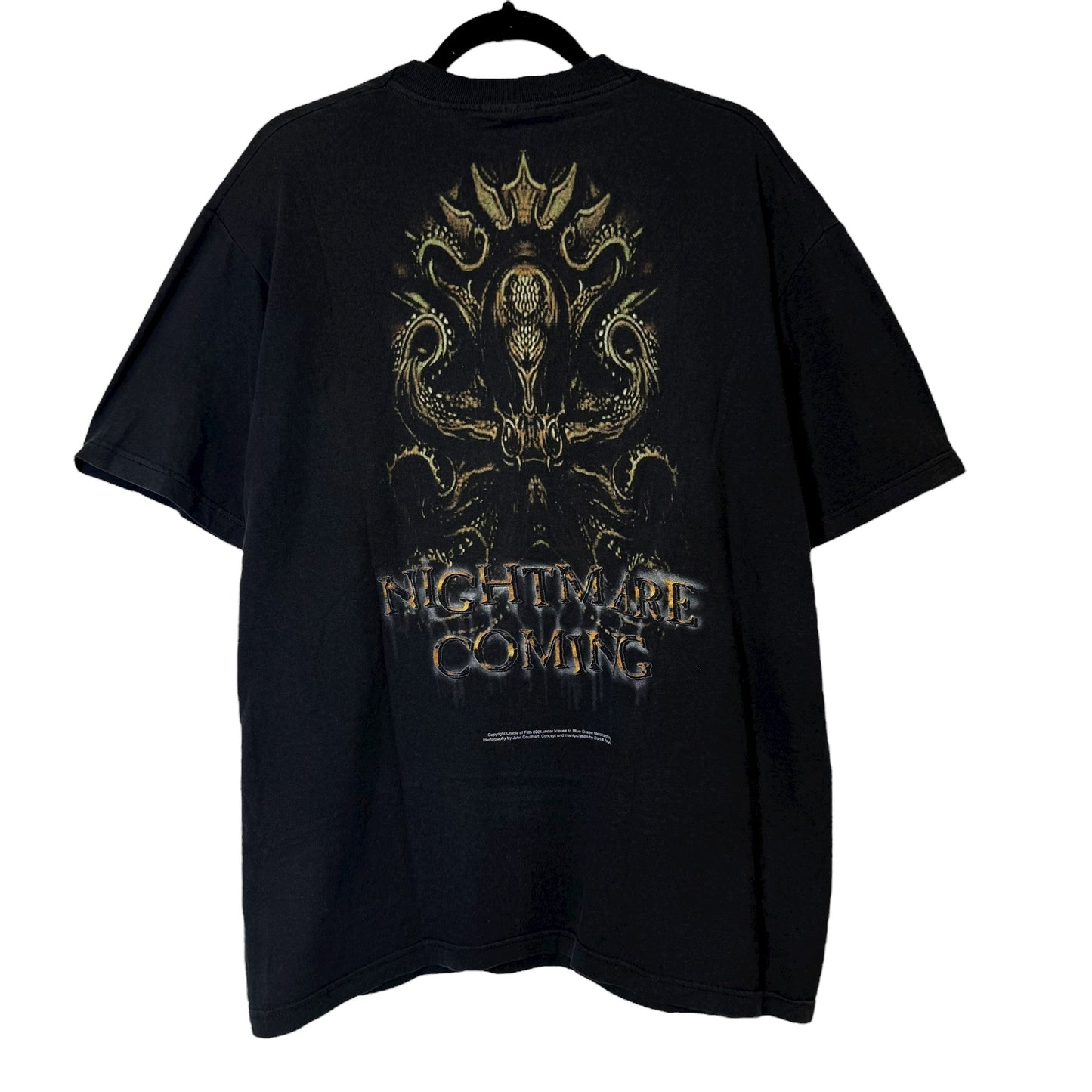 2001 Cradle of Filth Nightmare Coming T-Shirt Sz L