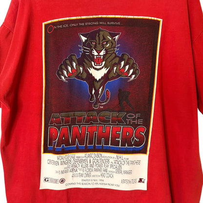 1994 Florida Panthers Movie Poster T-Shirt Sz L(A808)