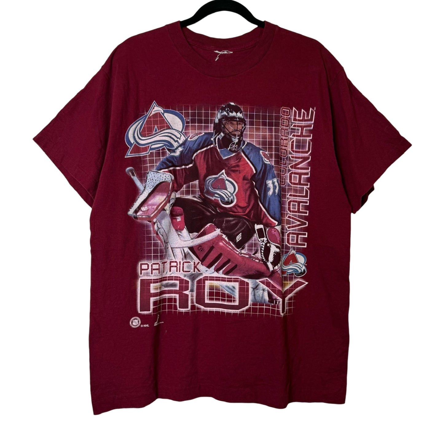 90's Patrick Roy Colarado Avalanche NHL T-shirt Sz XL (B1651)