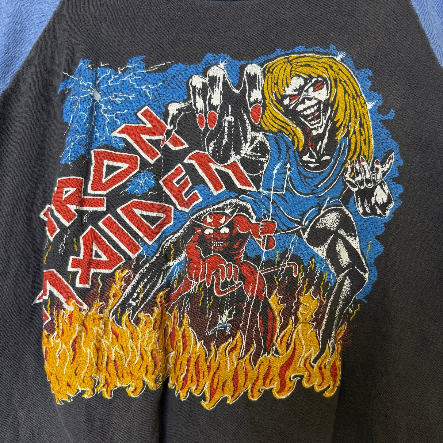 80s Iron Maiden Beast Raglan Shirt (B381)