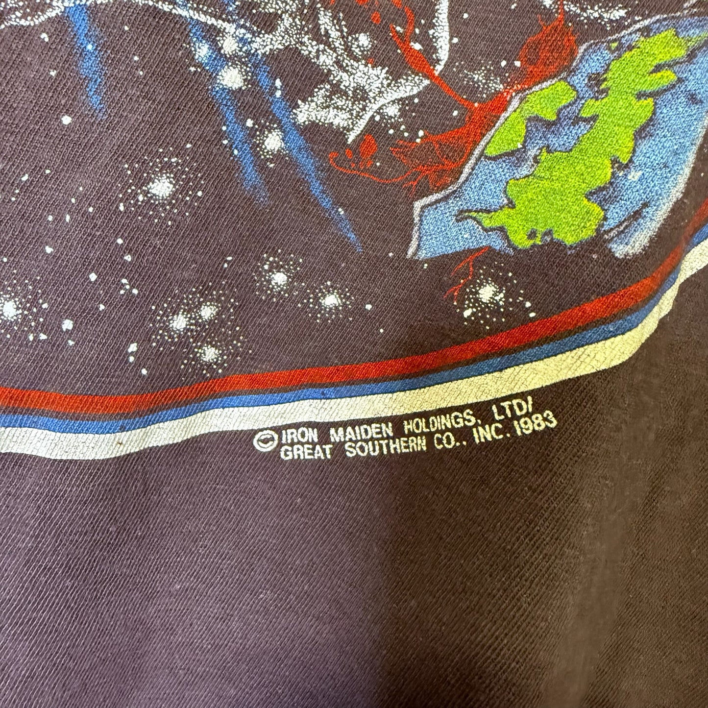 80s Iron Maiden World Piece Tour Shirt (B2501)