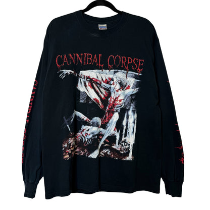 2002 Cannibal Corpse Band Long Sleeve T-shirt Sz L (A6360)