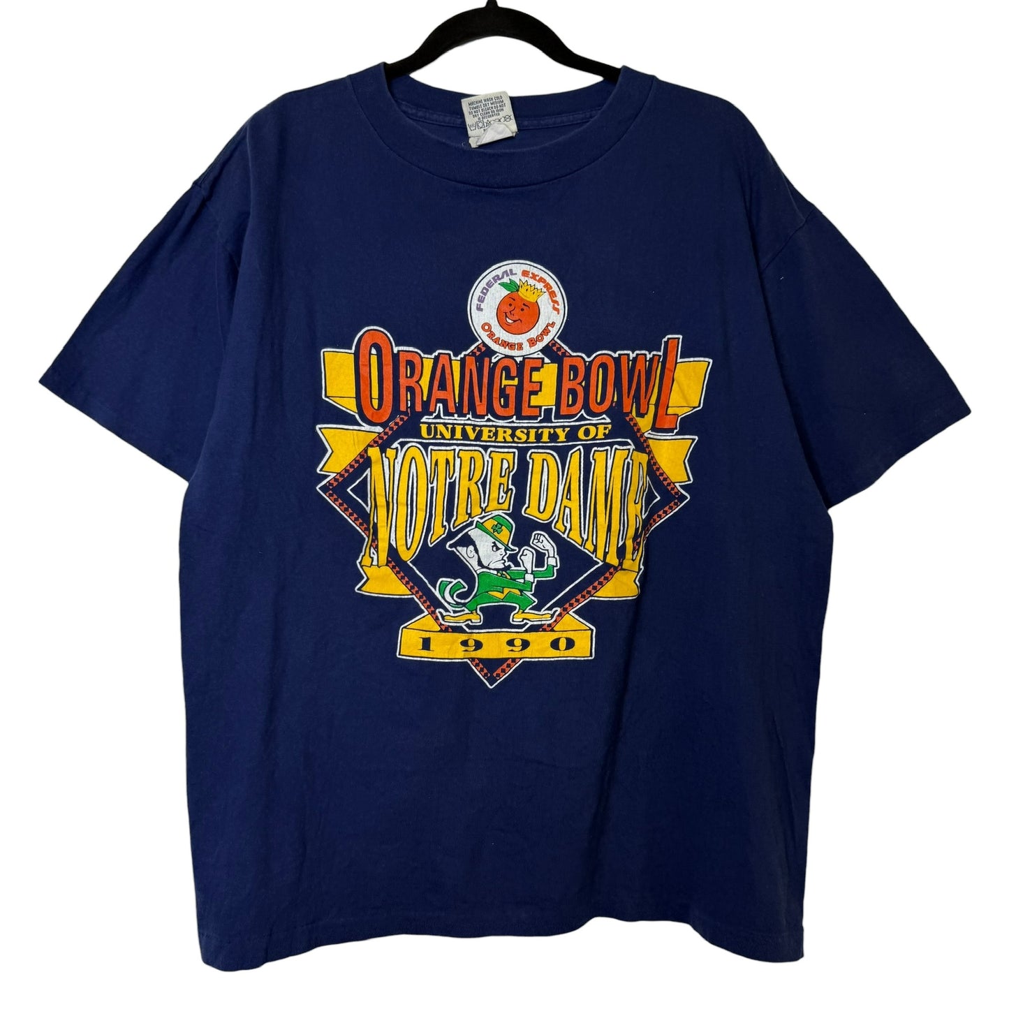 1990 Notre Dame Fighting Irish NCAA T-Shirt Sz L (B2152)