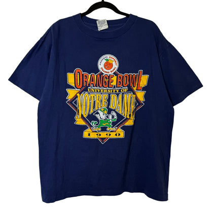 1990 Notre Dame Fighting Irish NCAA T-Shirt Sz L (B2152)