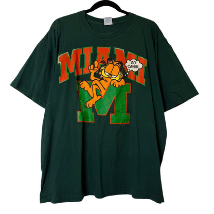 90's Garfield Miami Hurricanes NCAA T-shirt Sz XL (B1622)